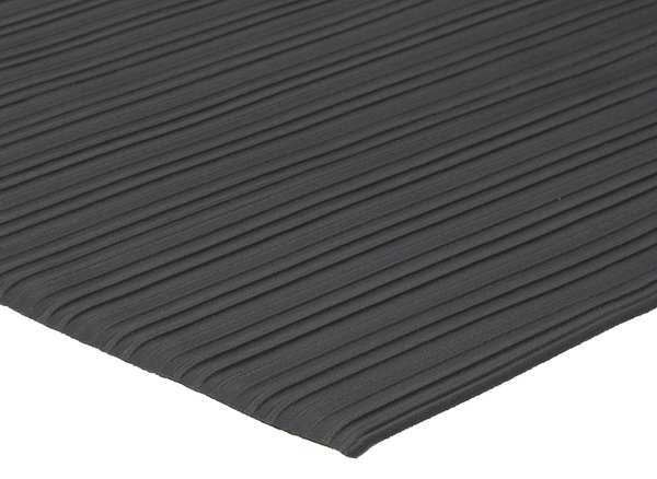 Antifatigue Mat, Black, 3 ft. L x 2 ft. W, Vinyl; Closed Cell Nitrile Foam, 3/8