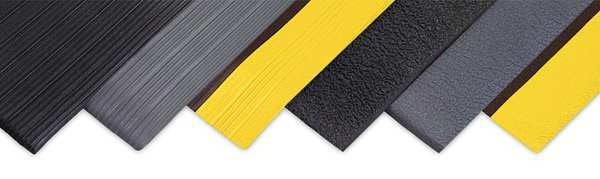 Antifatigue Mat, Black, 3 ft. L x 2 ft. W, Vinyl; Closed Cell Nitrile Foam, 3/8