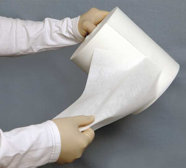Dry Wipe, White, Pack, Polyester, Rayon Blend, Contamination Control, Spill Pick-Up, 1 PK