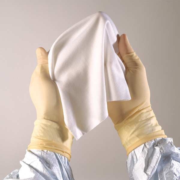 Dry Wipe, White, Pack, Polyester, Contamination Control, Spill Pick-Up, 1 PK, 150 Wipes