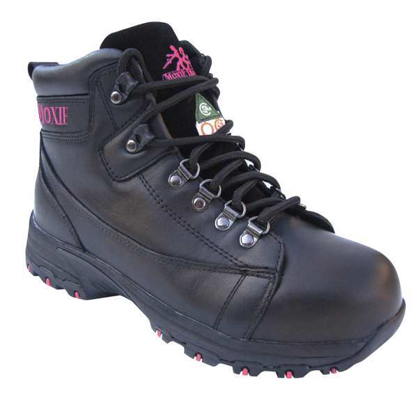 Size 6-1/2 Women's 6 in Work Boot Aluminum Work Boot, Black