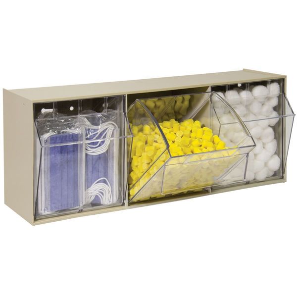 Tip Out Bins, 3 Bins, 7-7/8x23-5/8x9-7/16