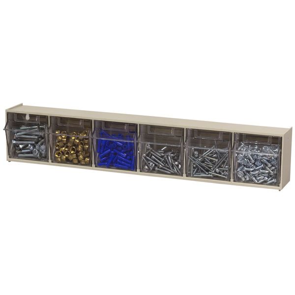 Tip Out Bins, 6 Bins, 3-3/4x23-5/8x4-1/2