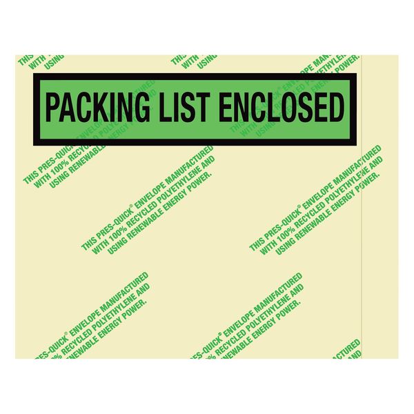 Environmental Pcking Lst Enclsd Envpe, 7 x5 1/2