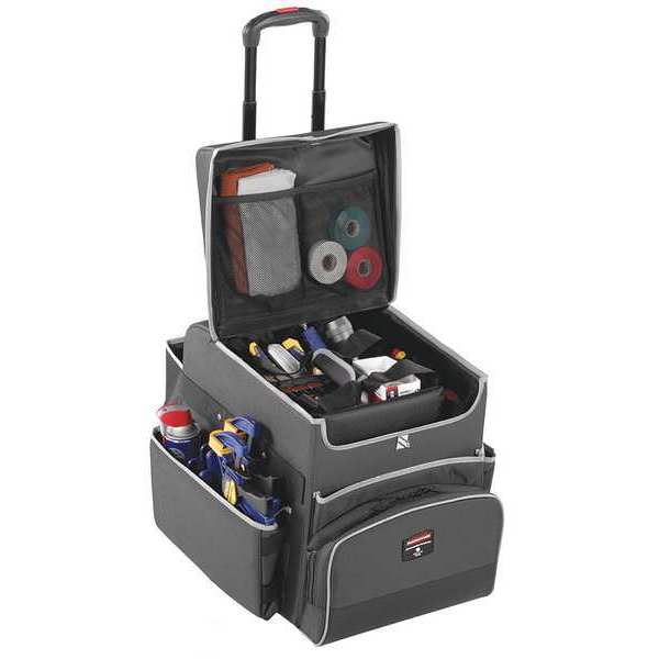 Housekeeping Cart, Black, 17 in.H