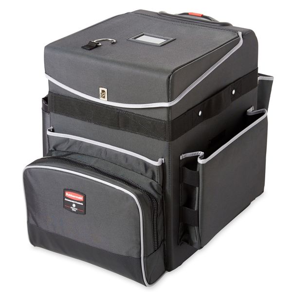 Housekeeping Cart, Black, 21-1/4 in.H