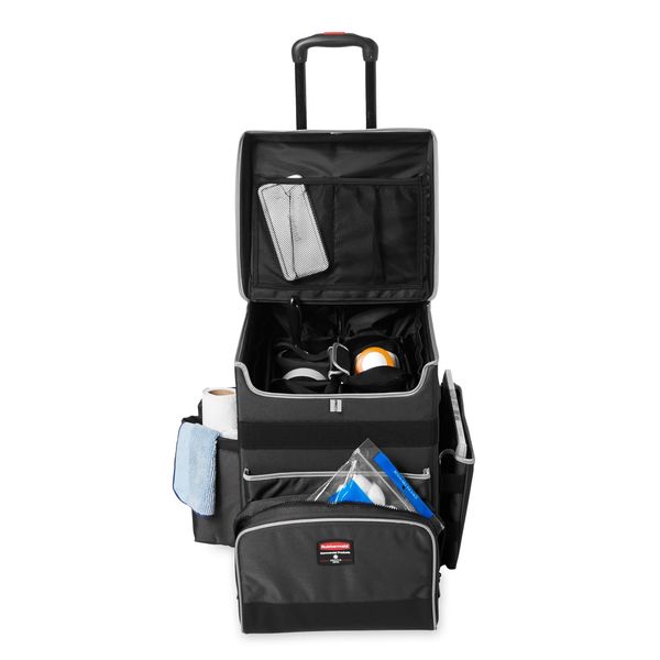 Housekeeping Cart, Black, 21-1/4 in.H