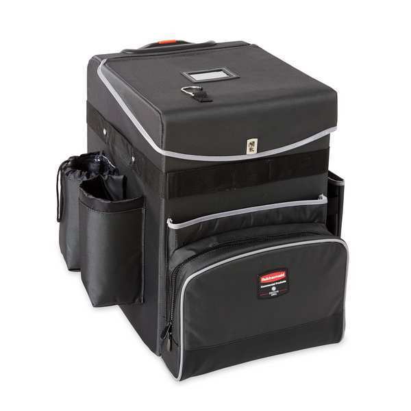 Housekeeping Cart, Black, 21-1/4 in.H
