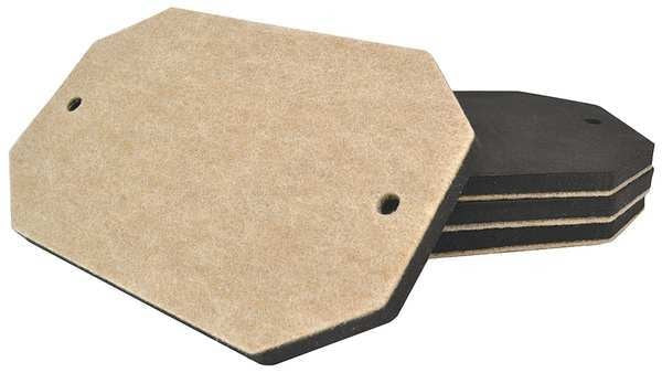 Surface Sled, 10 in.L, White, PK4