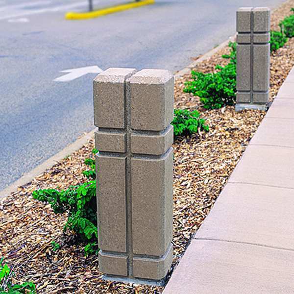 Bollard, Square, 12in.Lx8in.Wx36in.H
