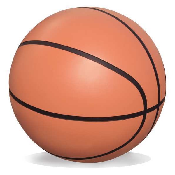 Bollard, Basketball, 24in.Lx24in.Wx24in.H