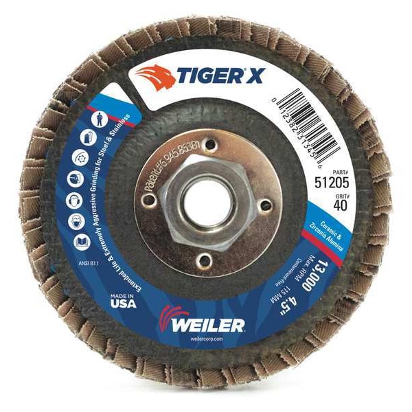 Flap Disc, 5 in. x 80 Grit, 12000 RPM