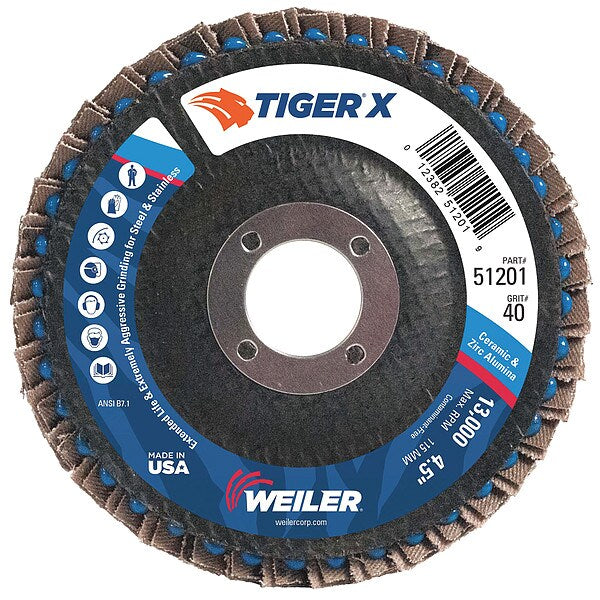 Flap Disc, 4-1/2 in. x 40 Grit, 7/8