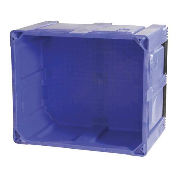Blue Bulk Container, Plastic, 25.4 cu ft Volume Capacity