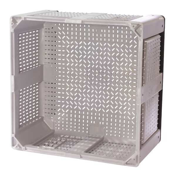 Gray Bulk Container, Plastic, 28.7 cu ft Volume Capacity