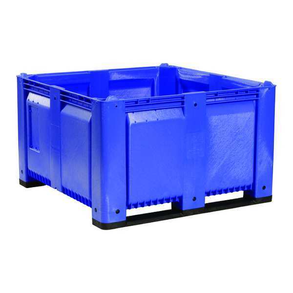 Blue Bulk Container, Plastic, 28.7 cu ft Volume Capacity