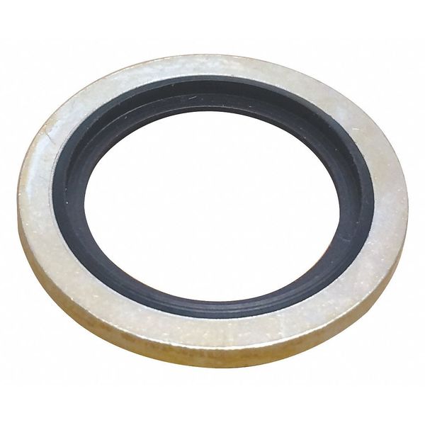 Sealing Washer, Fits Bolt Size 5/8 in Steel/Buna-N, Cadmium Plated Finish