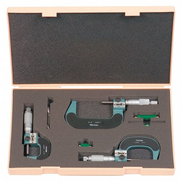 Digit Micrometer 3Pcs Set, 0-3 /.00