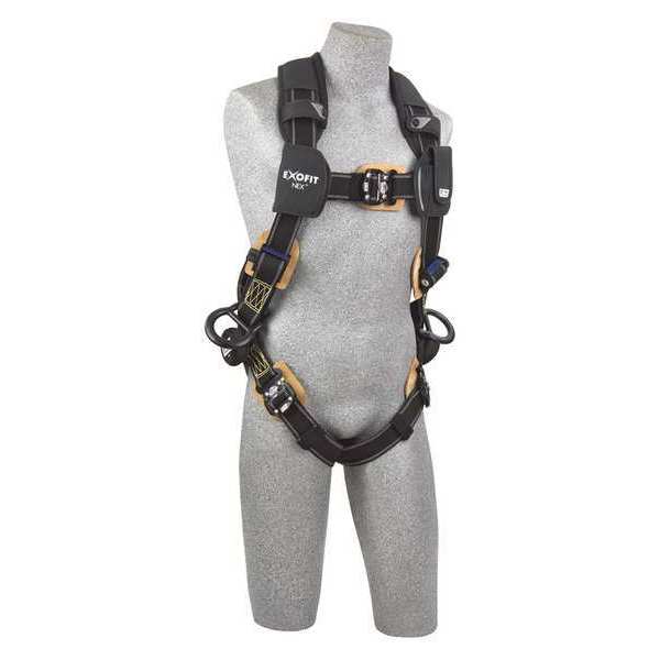 Arc Flash Full Body Harness, Vest Style, XL, Kevlar(R)/Nomex(R), Black