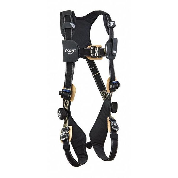 Arc Flash Full Body Harness, Vest Style, 2XL, Nomex(R)/Kevlar(R), Black
