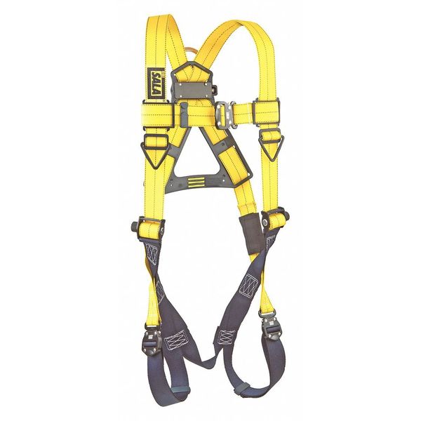 Full Body Harness, Vest Style, XS, Repel(TM) Polyester, Yellow
