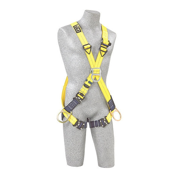 Full Body Harness, Crossover Style, XL, Repel(TM) Polyester, Yellow