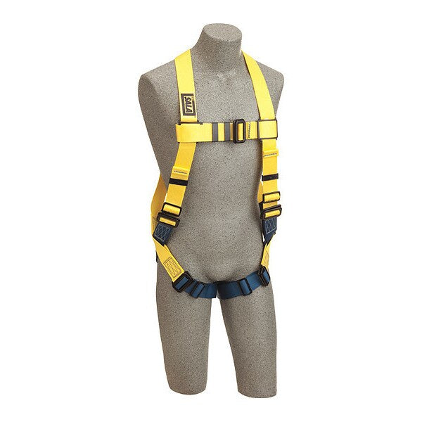 Arc Flash Full Body Harness, Vest Style, XL, Nylon, Yellow