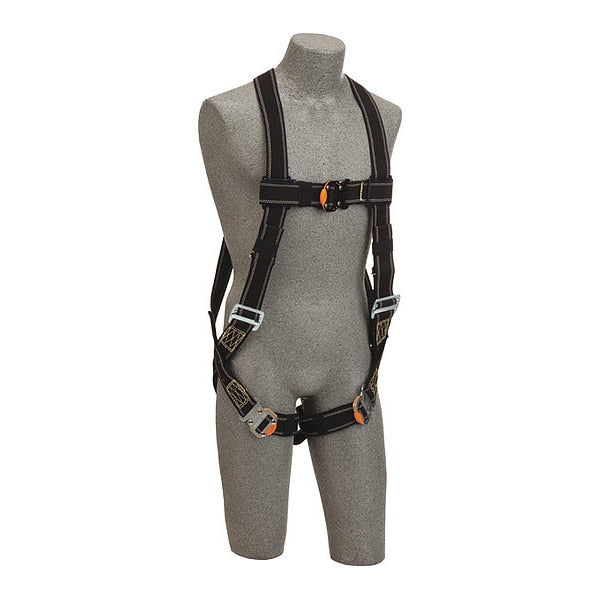 Arc Flash Full Body Harness, Vest Style, Universal, Nomex(R)/Kevlar(R), Black