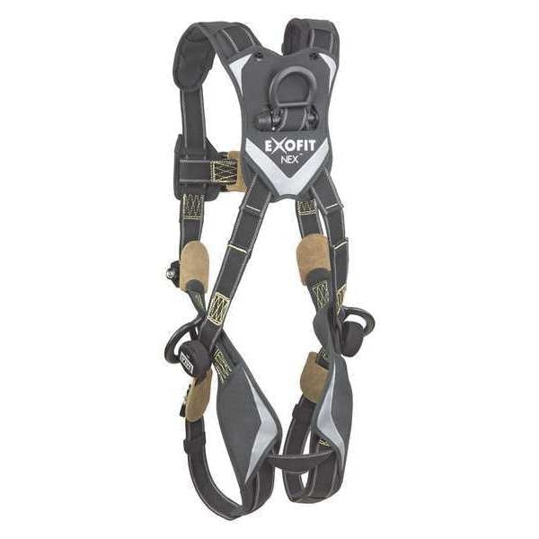 Arc Flash Full Body Harness, Vest Style, S, Nomex(R)/Kevlar(R), Black