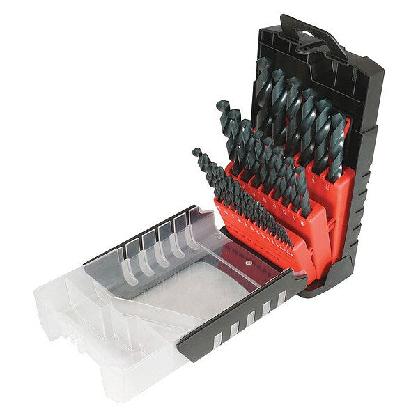29PC 118Â° General Purpose Jobber Length Dril Set Cle-Force 1600 Steam Oxide HSS RHS/RHC 1/16-1/2