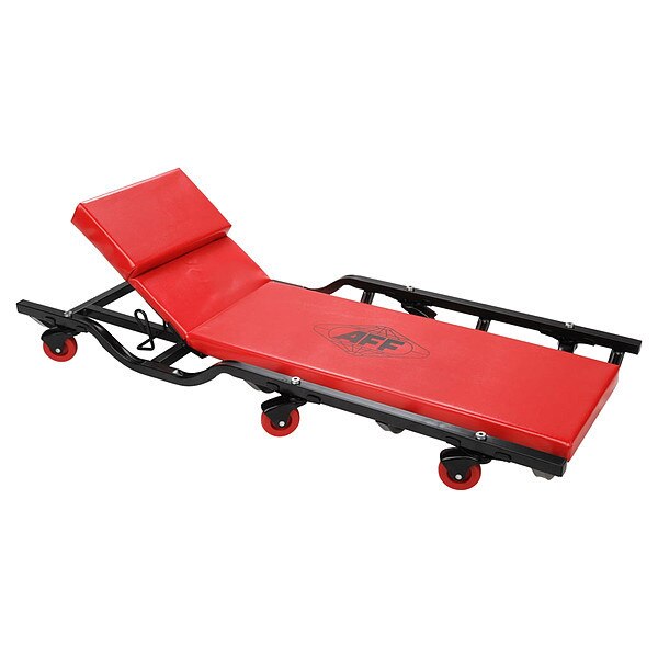 Creeper, Steel, Heavy-Duty, 400 lb, Red