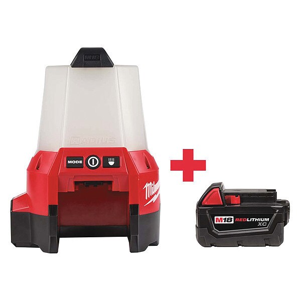 Cordless Site Light, w/Battery, 1000 lm