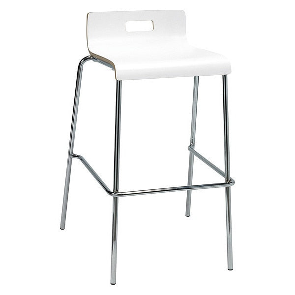 Low Back Barstool, White