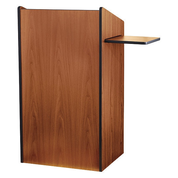 Floor Lectern w/Two Shelves, Oak