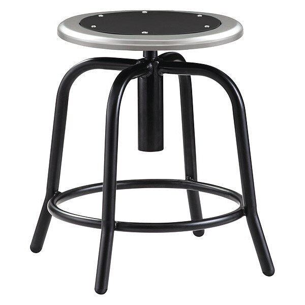 Adj. Stool, Blk Seat, Blk Frame, 18