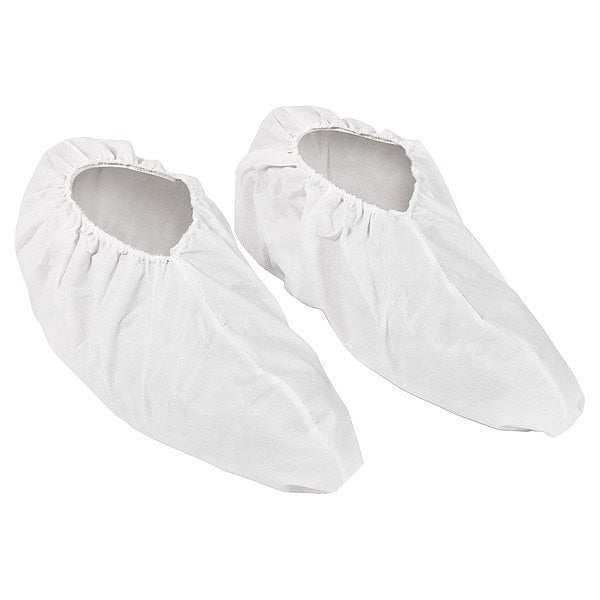 Shoe Covers, AntiSkid, White, S/M, PK100