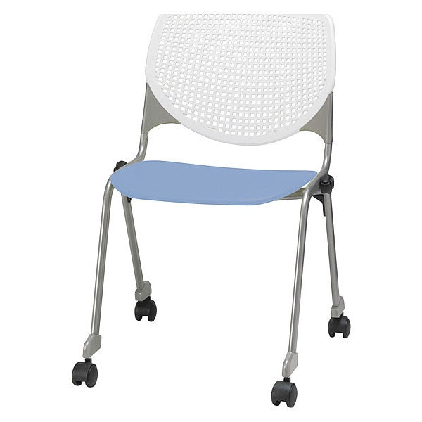Poly Stack Chair, Peri Blue Seat