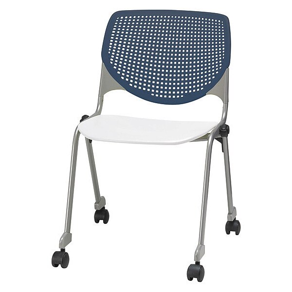 Poly Stack Chair, Navy Back