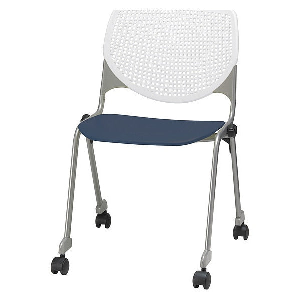 Poly Stack Chair, Navy Seat