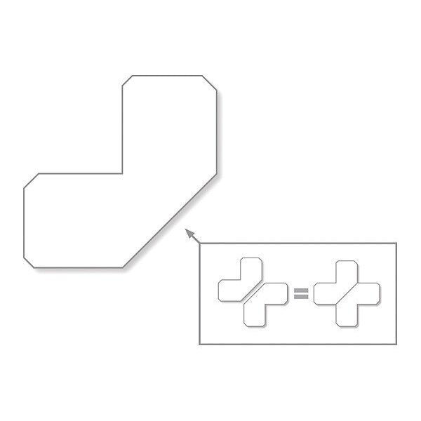 Half Angle, Solid, White, 2