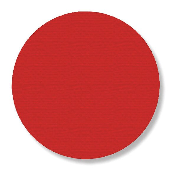 Floor Tape Dot, Solid, Red, 3.5