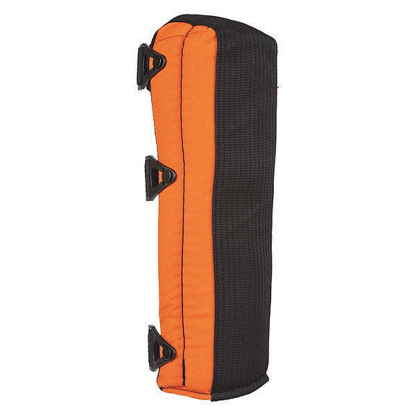 Knee/Shin Pad, Capless, Blk/Orange, PR