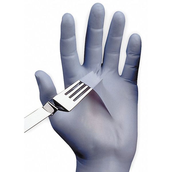 Disposable Gloves, Nitrile, Powder Free, Blue, S, 100 PK