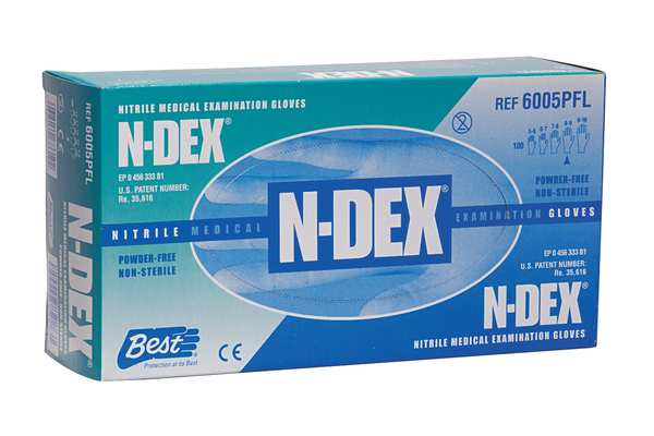 Disposable Gloves, Nitrile, Powder Free, Blue, S, 100 PK