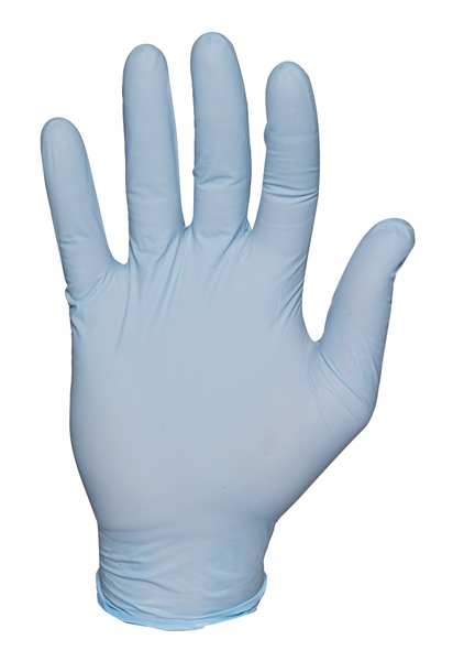 Disposable Gloves, Nitrile, Powder Free, Blue, M, 100 PK