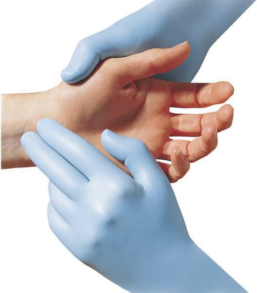 Disposable Gloves, Nitrile, Powder Free, Light Blue, XL, 50 PK