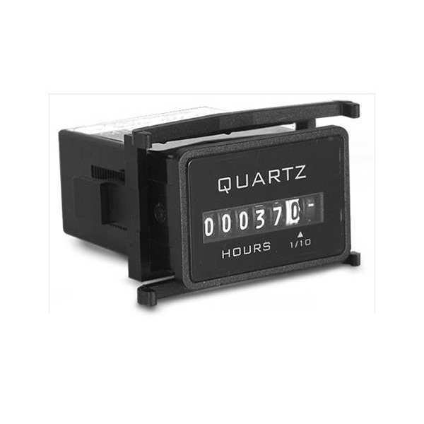 Hour Meter, AC Quartz, Polymer, Flush