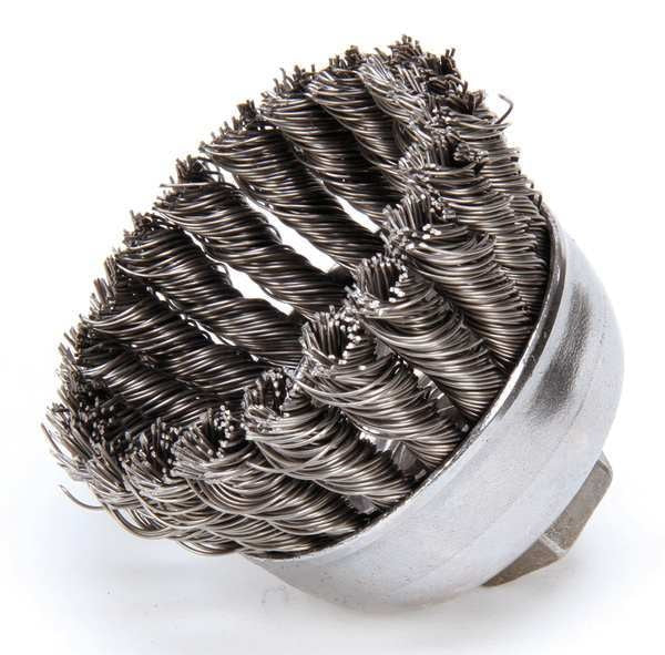 Knot Wire Cup Wire Brush, Threaded Arbor