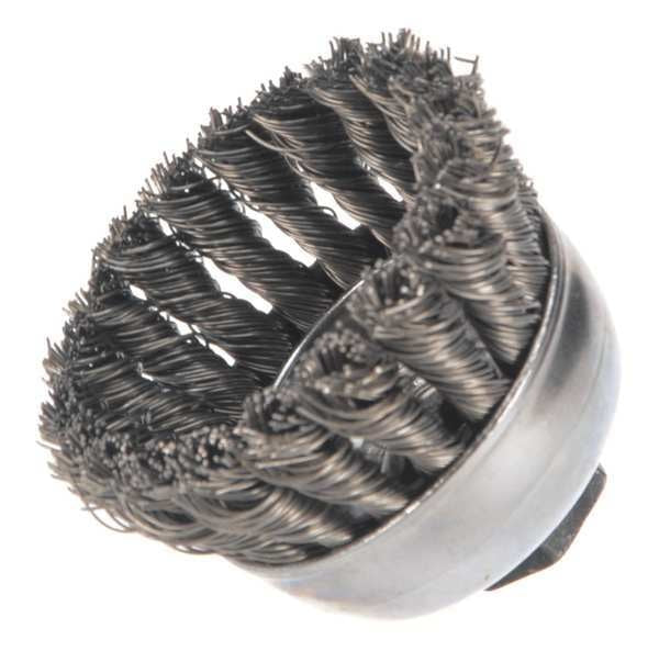 Knot Wire Cup Wire Brush, Threaded Arbor