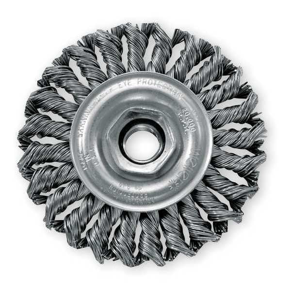 Twist Wire Wheel Wire Brush, Threaded Arbor